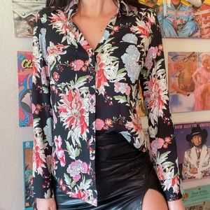 Floral Button Up Blouse